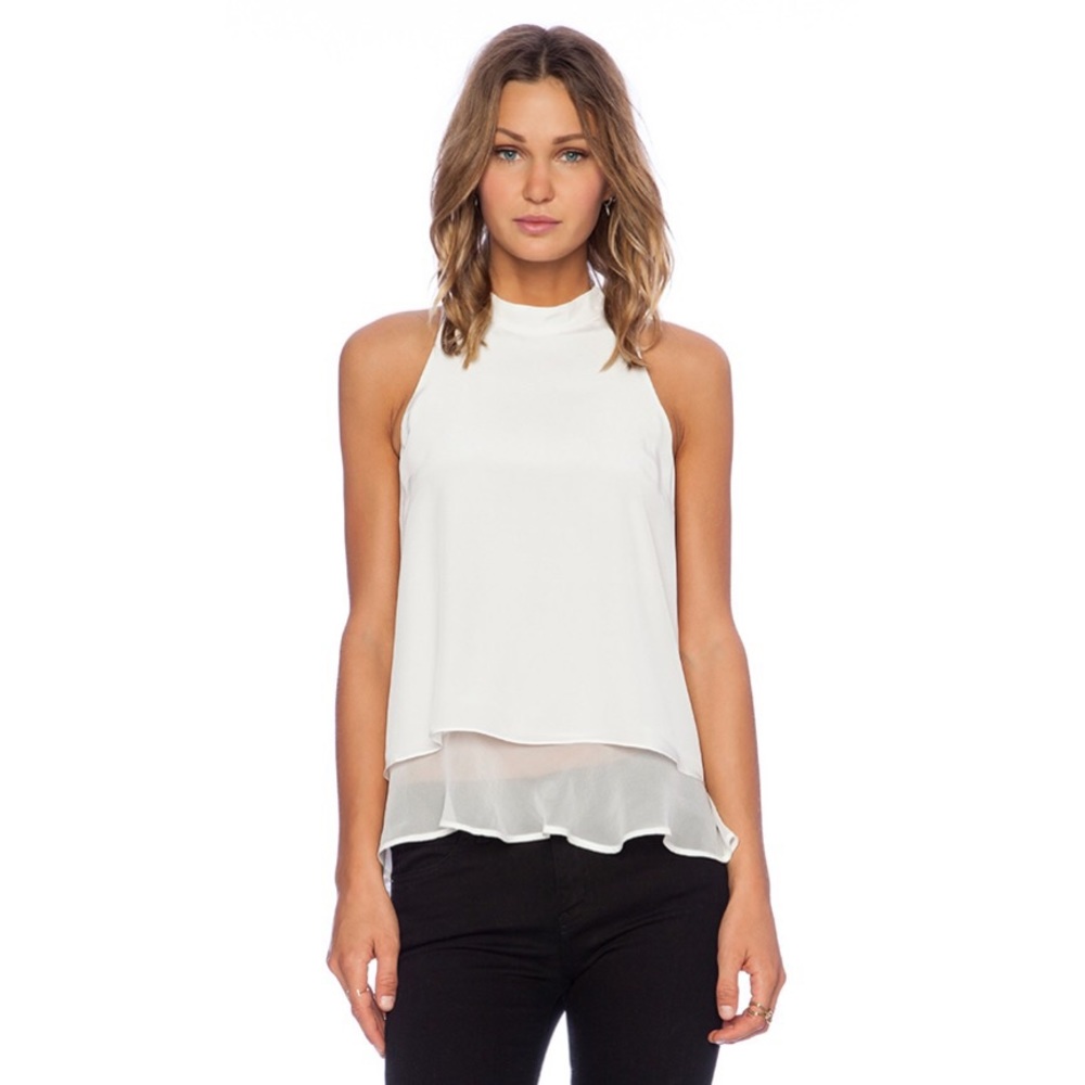 LAST CHANCE | Elizabeth & James Ivory silk top XS